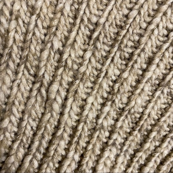 Silvia Novelli Brown Knit Asymmetric Cardigan Fringe Hem Large L - Picture 13 of 15